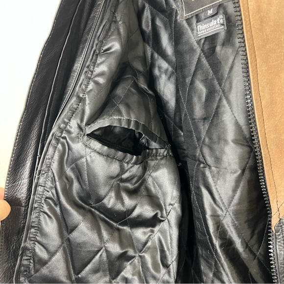 Unik Leather Fringe Biker Motorcycle Jacket Black and Brown Women’s Size M - Picture 10 of 15